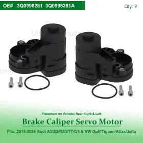 4m-g 8v0998281 Left And Right Epb Caliper Motors For Audi Q3/vw Arteon 2019-2024 3q0998281a Oem