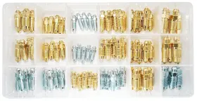 Brand Abczok A902-g 90 Pcs 18 Types Brake Valve Screw Assortment Caliper And Wheel Cylinder