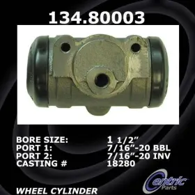 134.80003 CENTRIC Rear Reverse Drum Brake Master Cylinder #2
