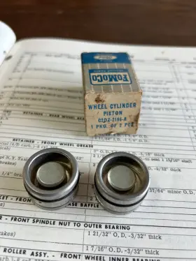 C2DZ-2196-A FORD Nos Front Wheel Cylinder Pistons Falcon