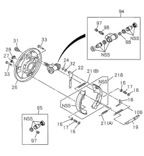 Honda 5-87830-489-3 Genuine Cup Set Rear Wheel Cylinder