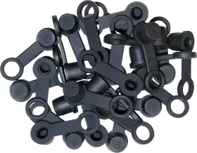 Jquad 25kcap 25 Pack Brake Bleeder Screw Caps Grease Zerk Fitting Cap Rubber Dust Black