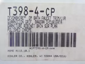 T398-4-CP KOHLER/DEVONSHIRE Box Deck Mount Bath Faucet Lever #2