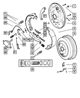 Mopar 04761748ab Genuine Wheel Cylinder Right 4761748ab