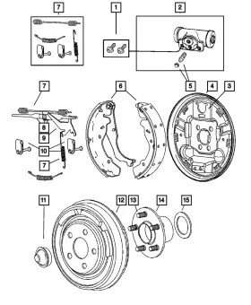 Mopar 05140708aa Genuine Wheel Cylinder 5140708aa