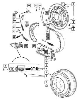 Mopar 4088899 Genuine Wheel Cylinder Left