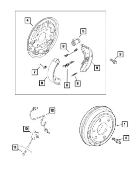 Mopar 68283193aa Genuine Wheel Cylinder Assembly
