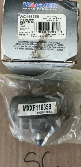WC116359 WAGNER LIGHTING Wheel Cylinder Rear Box