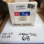 Wagner Mc105800 E-z Bleed Brake Master Cylinder F105800, Bendix 11904, Nos. Fixed Price $34.20.