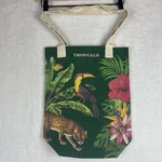 Cavallini & Co. Tropicale Tote Bag Beige Canvas Jungle Tropical Print. Fixed Price $10.95.