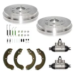 Rear Brake Drums Shoes Hardware & Cylinders Kit For Nissan Sentra Versa Cube. Fixed Price $166.95.