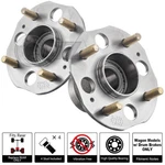 Rear(qty.2) Wheel Hub For 1991 Honda Accord Ex 2.2l Wagon Non-abs W/drum Brake. Fixed Price $66.19.