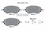 Textar 2645101 Brake Pad Set, Disc For Abarth, Fiat. Fixed Price $109.36.