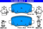 Ate 13.0460-2622.2 Brake Pad Set, Disc For Jeep. Fixed Price $100.70.