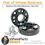 Bolt-on Wheel Spacers (2) 5x110 65.1 30mm For Cadillac Bls 06-10. Fixed Price $80.55.