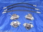 4 Front & Rear Wheel Cylinders W/ Brake Hoses For 1939-41 Chevrolet / Chevy Cars. Fixed Price $327.93.