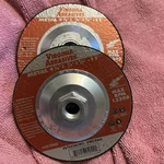Lot Of 2: Virginia Abrasives #424-59004 4-1/2x1/4 Grind Wheel,no 424-59004. Fixed Price $12.00.