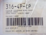 Open Box/new Kohler # 316-4p-cp Bidet Faucet W/spread/v.spray W/wh/lever Insert. Fixed Price $224.00.