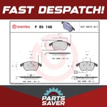Brake Pads Set Fits Vw Beetle 5c Front 11 To 19 Brembo 1kd698151g 3c0698151a New. Fixed Price $55.48.