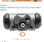 Acdelco 18e766 Front Drum Brake Wheel Cylinder. Fixed Price $17.50.