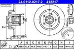 Ate 24.0112-0217.2 Brake Disc For Fiat,nissan,opel,renault,vauxhall. Fixed Price $203.84.