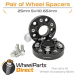 Bolt-on Wheel Spacers (2) 5x110 65.1 25mm For Cadillac Bls 06-10. Fixed Price $73.84.