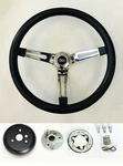 1965-1969 Fairlane Ranchero Galaxie Black Foam On Chrome Steering Wheel 15". Fixed Price $147.95.
