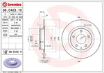 Brembo 08.c423.11 Brake Disc For Mazda, Mazda (faw). Fixed Price $78.08.