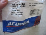 Nos Nip Gm Acdelco Rear-wheel Cylinder Overhaul Kit #. Fixed Price $17.10.