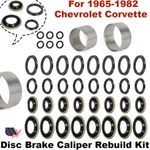 For 1965-1982 Corvette Disc Brake Caliper Rebuild Kit Fix 4 Wheels Front & Rear. Fixed Price $39.99.